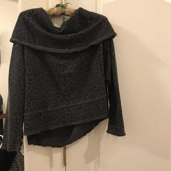 Free People Sweaters - Free People Women’s Leopard Cowl Neck Sweater S/M